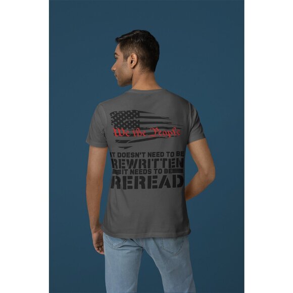1776 Constitution Tee,Patriotic American Flag Shirt, We The People Statement Tee - Picture 3 of 7